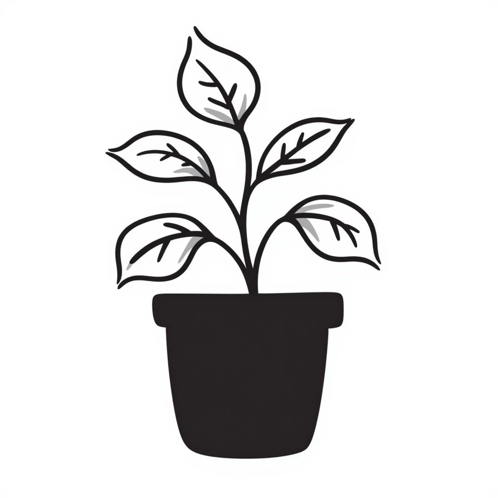 Basil herb plant with leaves emoji