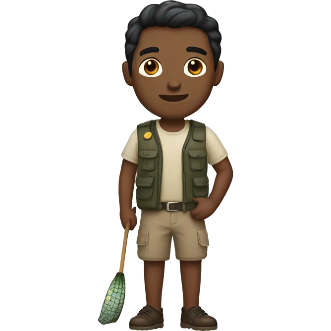 fishing man of skin color and dark hair emoji