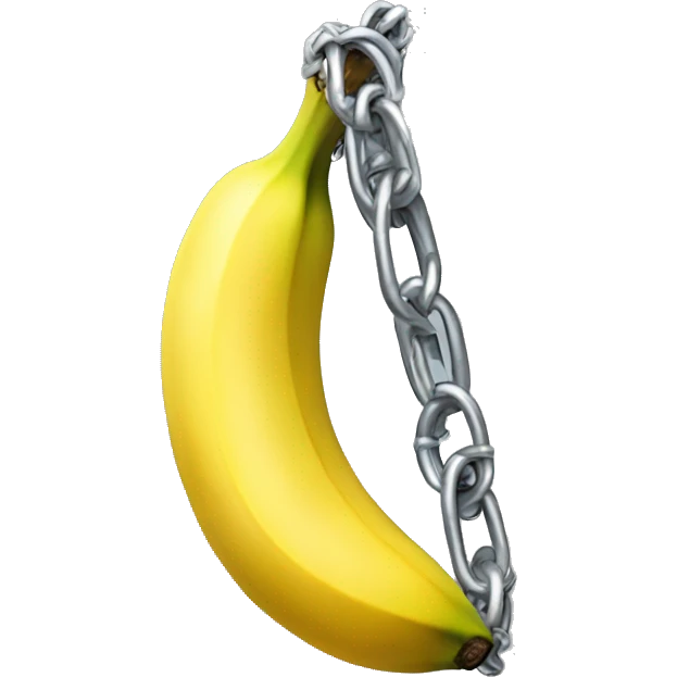 Banana wrapped in chain emoji
