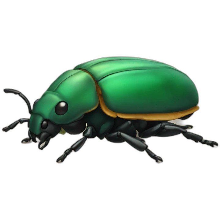 Beetle rolling poo emoji