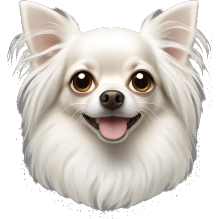 white long-haired chihuahua face emoji