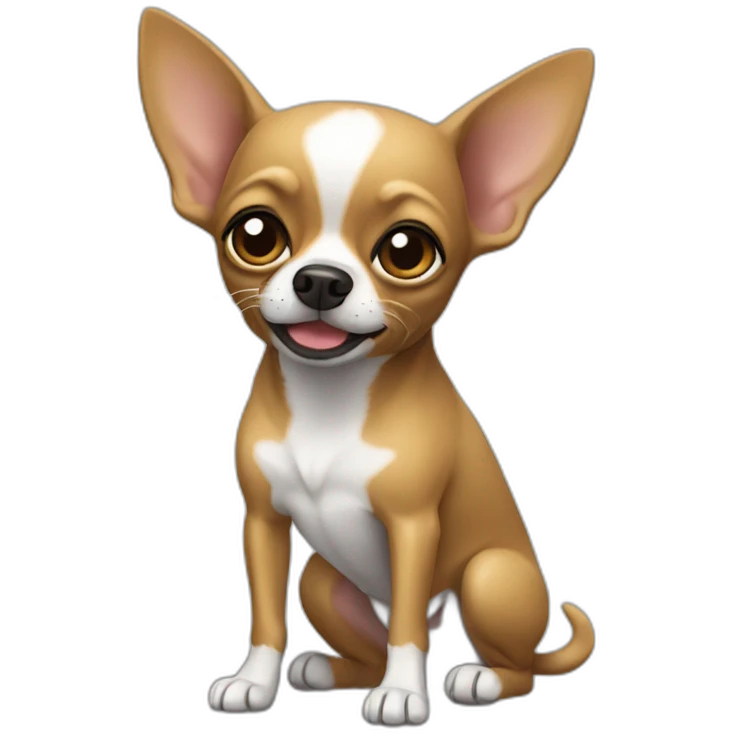 chihuahua NEGRO gritando emoji