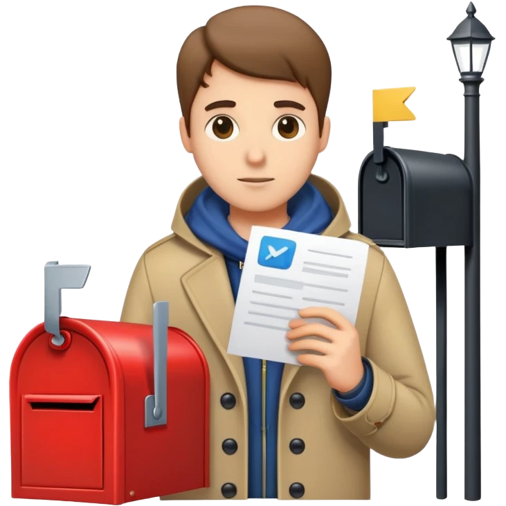 waiting at mailbox emoji