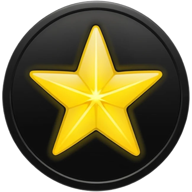 Make a star inside a clean black circle only and the star looks like the star in ios keyboard  emoji