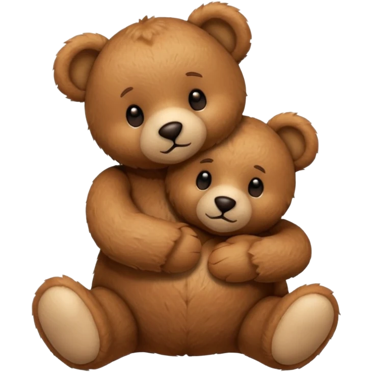 Teddy hugging another teddy emoji