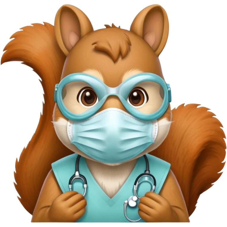 squirrel Wearing Medical Mask emoji