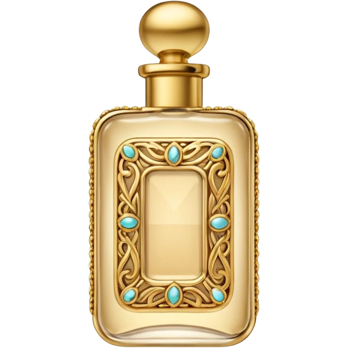 beige luxury perfume covered in jewelry emoji