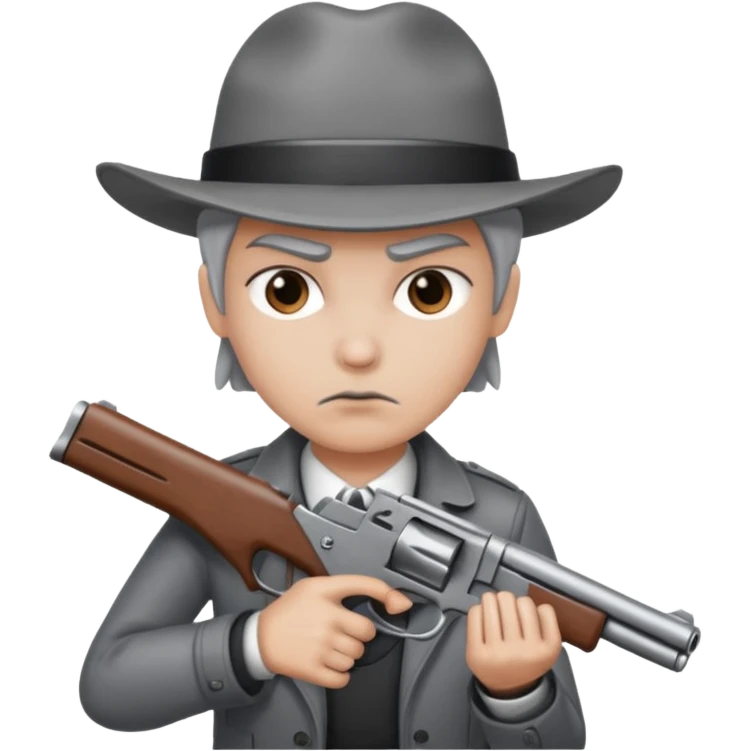 😶‍🌫️and🔫 emoji