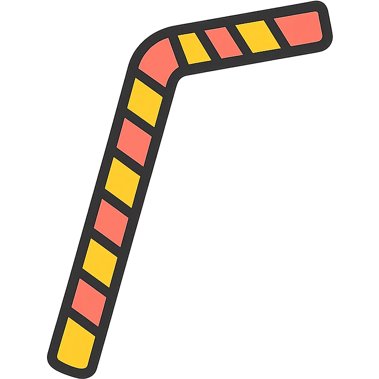 minimal, icon style bendy striped straw, clean lines emoji