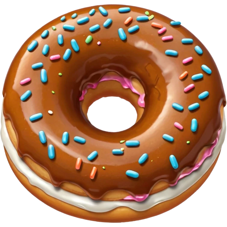 Brown donut emoji