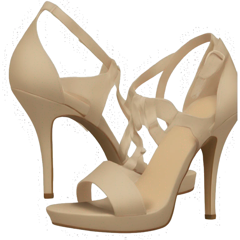 beige open toe heels emoji