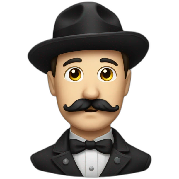 Adolf moustache noir emoji