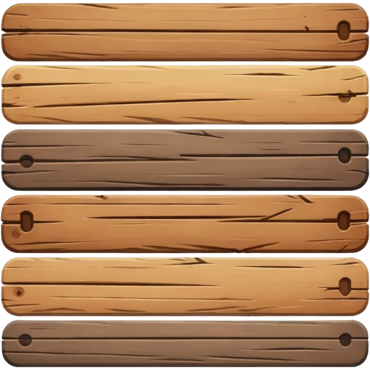 one simple cartoon like wood plank emoji