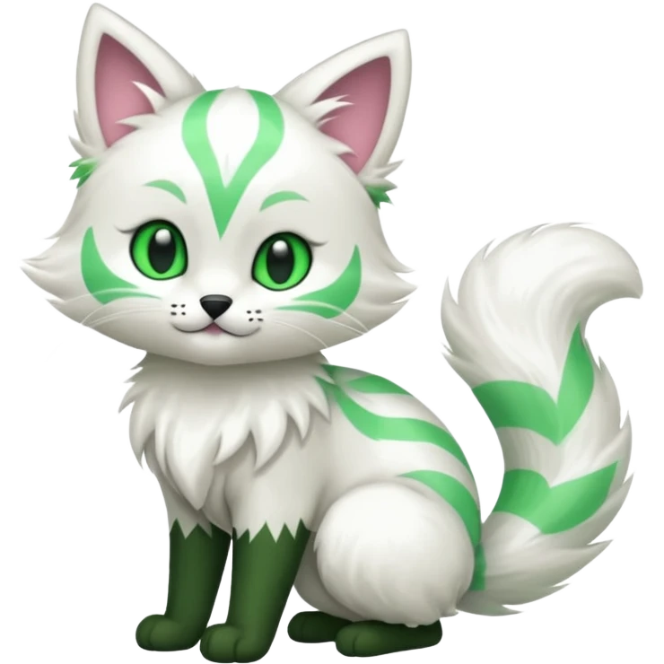 Delcatty-Sprigatito-fusion, full body emoji