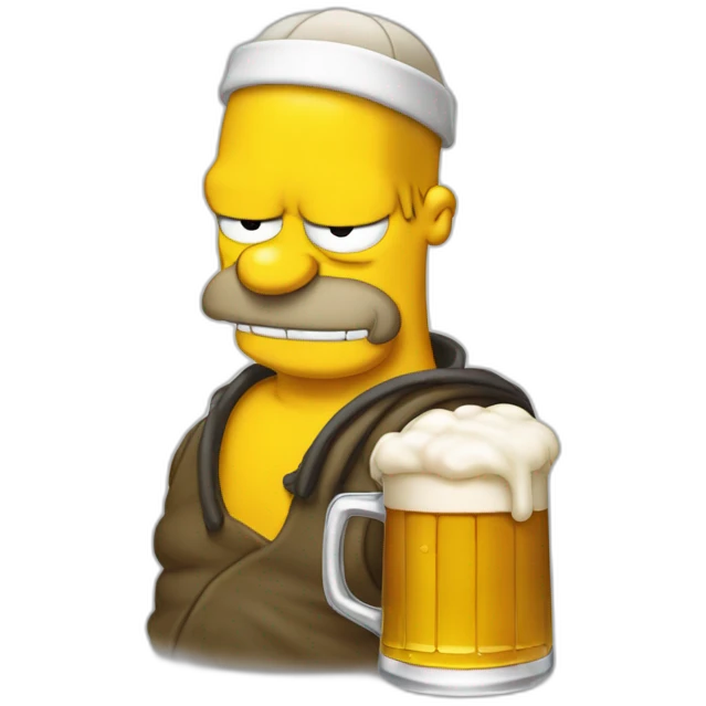 Homer qui boit une bière emoji
