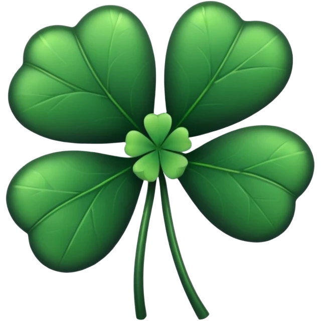 Black four leaf clover emoji