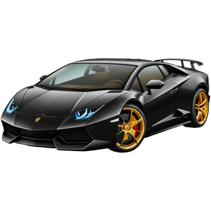Black Lamborghini  emoji