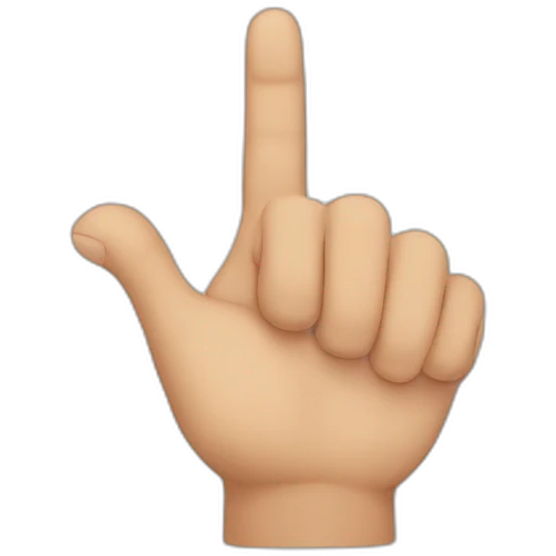 Reversed hand with index and middle finger extended down emoji