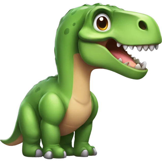 Dinosaur with bow emoji