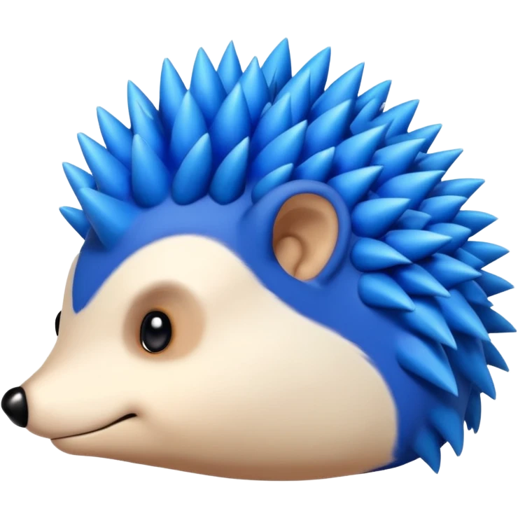 A blue hedgehog with 6 spines and emoji