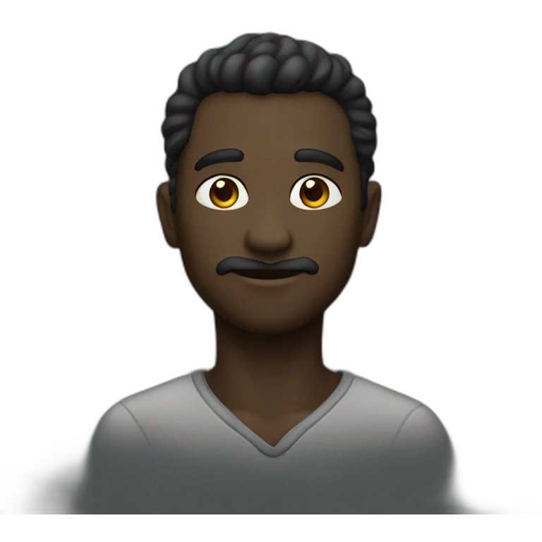 Noir avec une chêne autour du cou emoji
