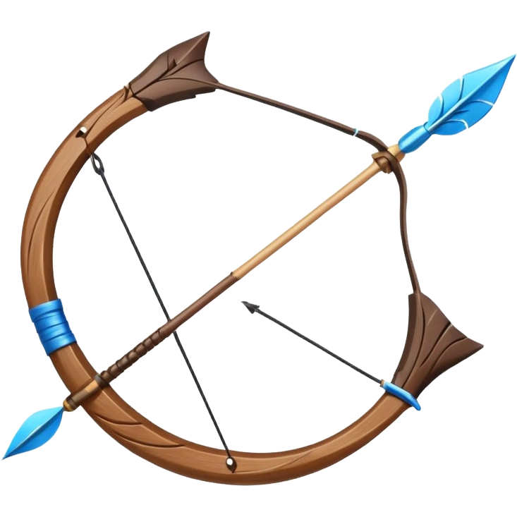 bow and arrow which has wind surrounded 
 emoji