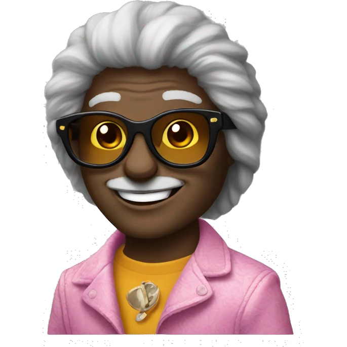 musical groovy mink with glasses emoji