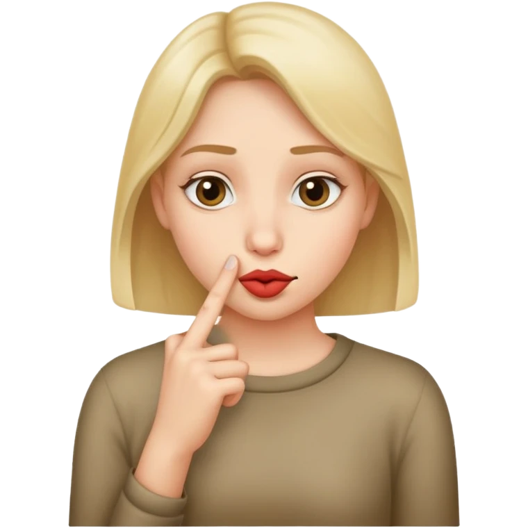 sneaky face with finger over lips emoji