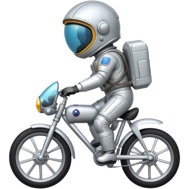 closed helmet astronaut riding bike emoji