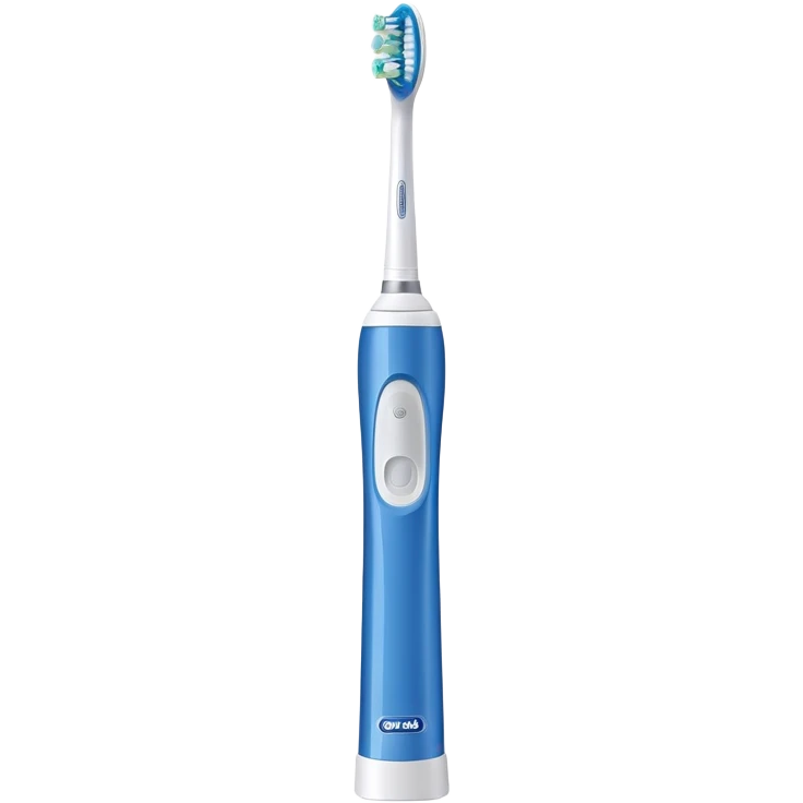 Oral-B electric toothbrush blue and white emoji