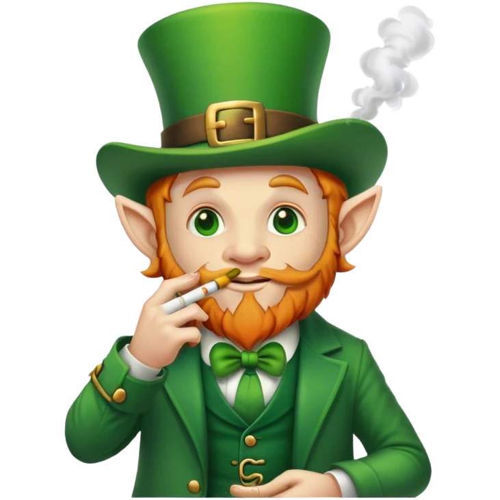 Leprechaun smoking emoji emoji