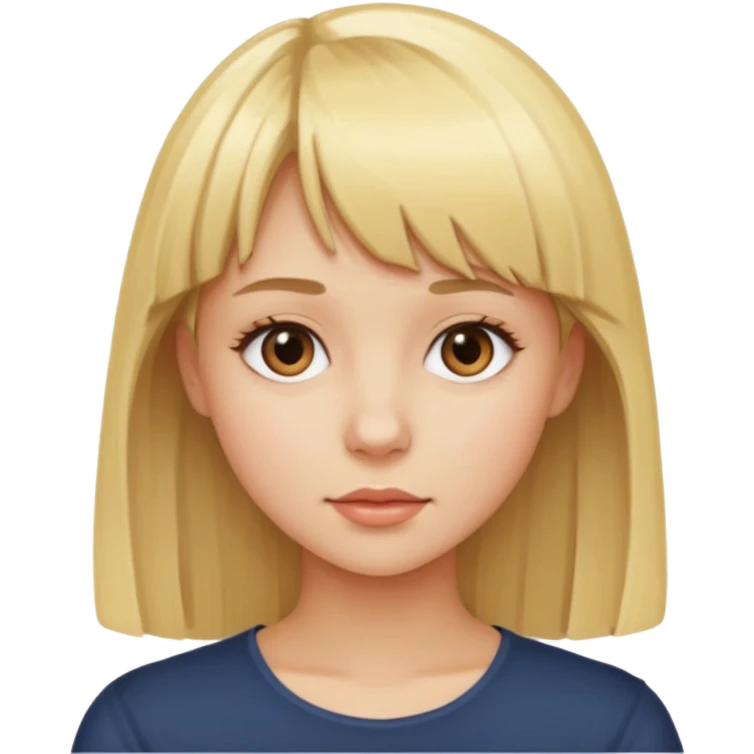 Young Woman with blonde bangs emoji