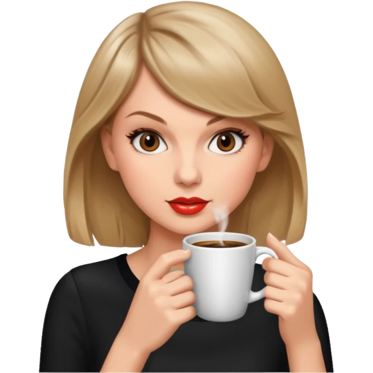Taylor swift drinking coffee emoji