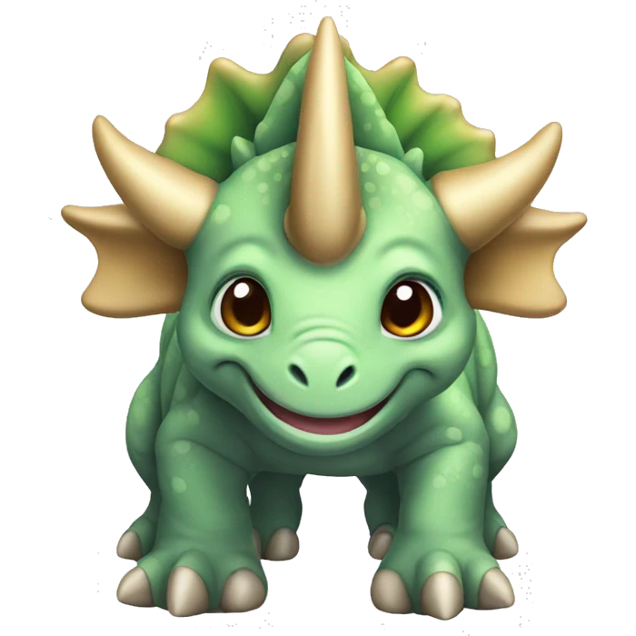 cute triceratops emoji