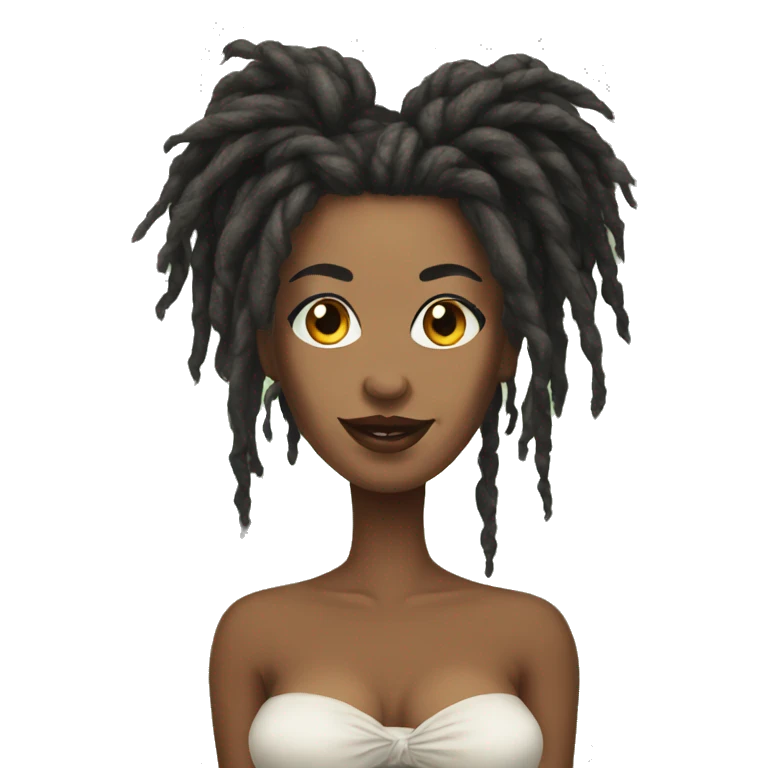 Pinup with dreadlocks  emoji