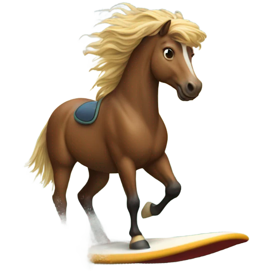 horse surfing emoji