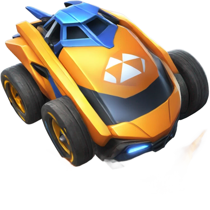 a rocket league car touching two balls emoji