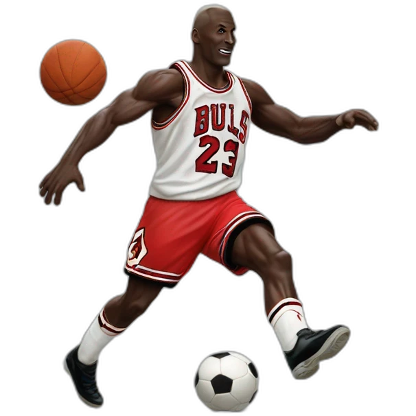 Michael jordan playing soccer emoji