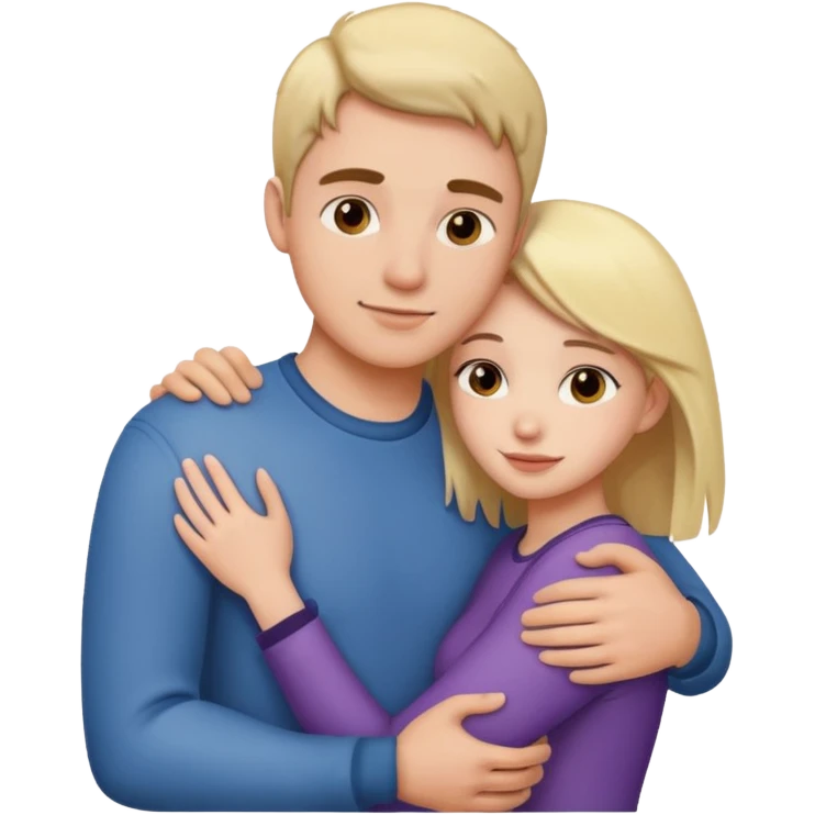 Create a man hug his girlfriend from front emoji