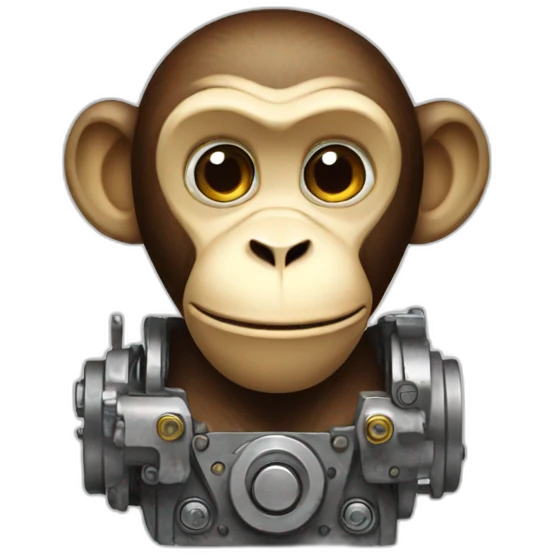 Mechanical monkey emoji