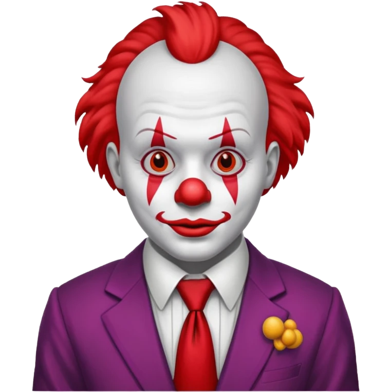 Clown with oversized red tie emoji