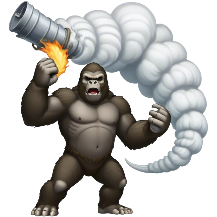 king kong having a fight with a tornado emoji