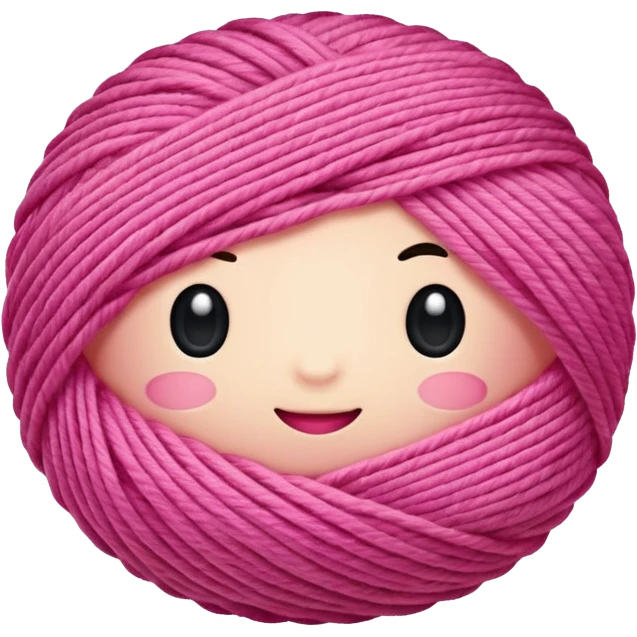 Pink yarn emoji