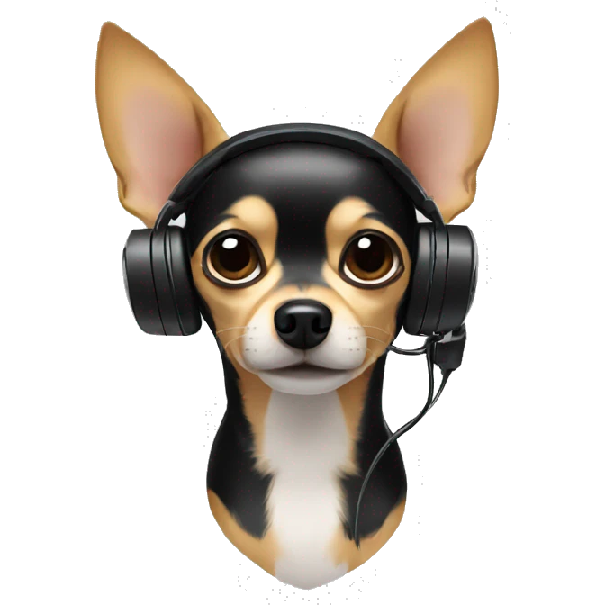 chihuahua headset emoji