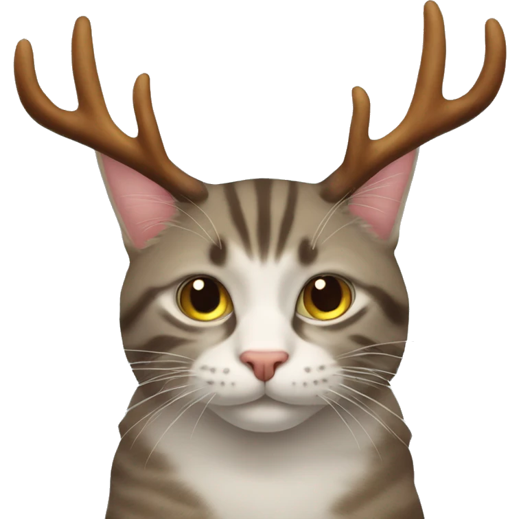 cat with moose antlers emoji