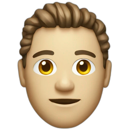 a pixelated sculpture of a man emoji