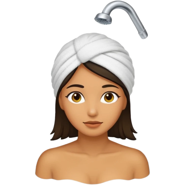 👩🏼 with a glowy skin after bath emoji