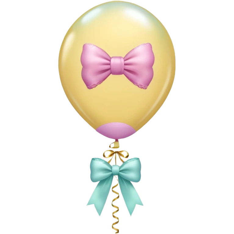 Translocant balloon with golden lace with bow  emoji