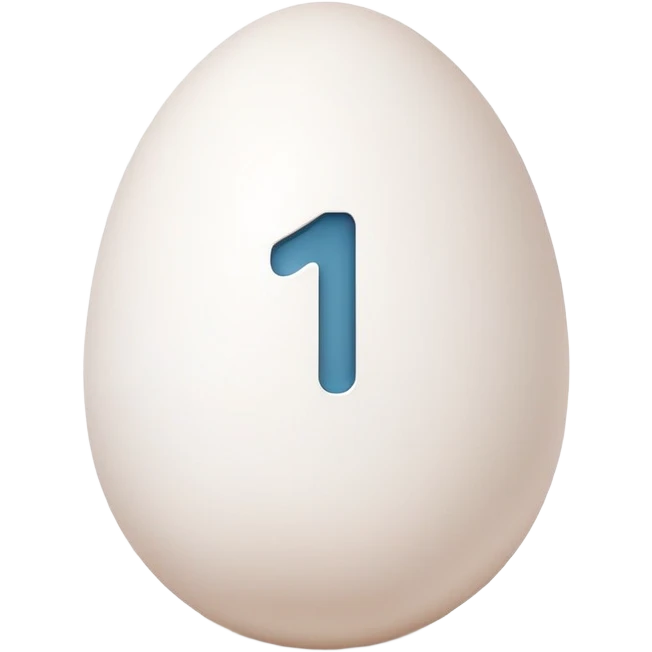 egg with nr 1 emoji