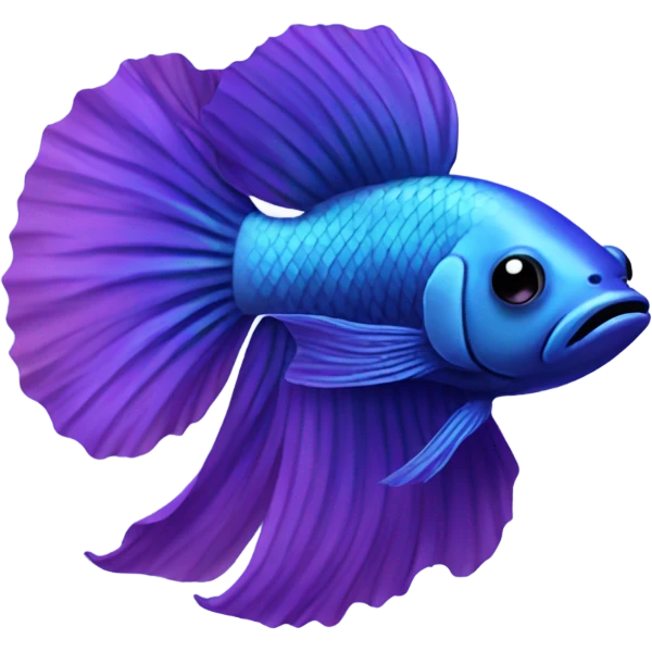 Blue and purple betta fish emoji